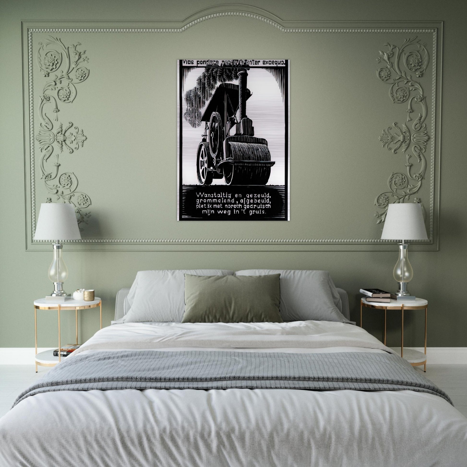 EMBLEMATA STEAMROLLER - MC Escher Brushed Aluminum Print - 70x100 cm / 28x40 inches | MC Escher Aluminum Print | MC Escher Prints