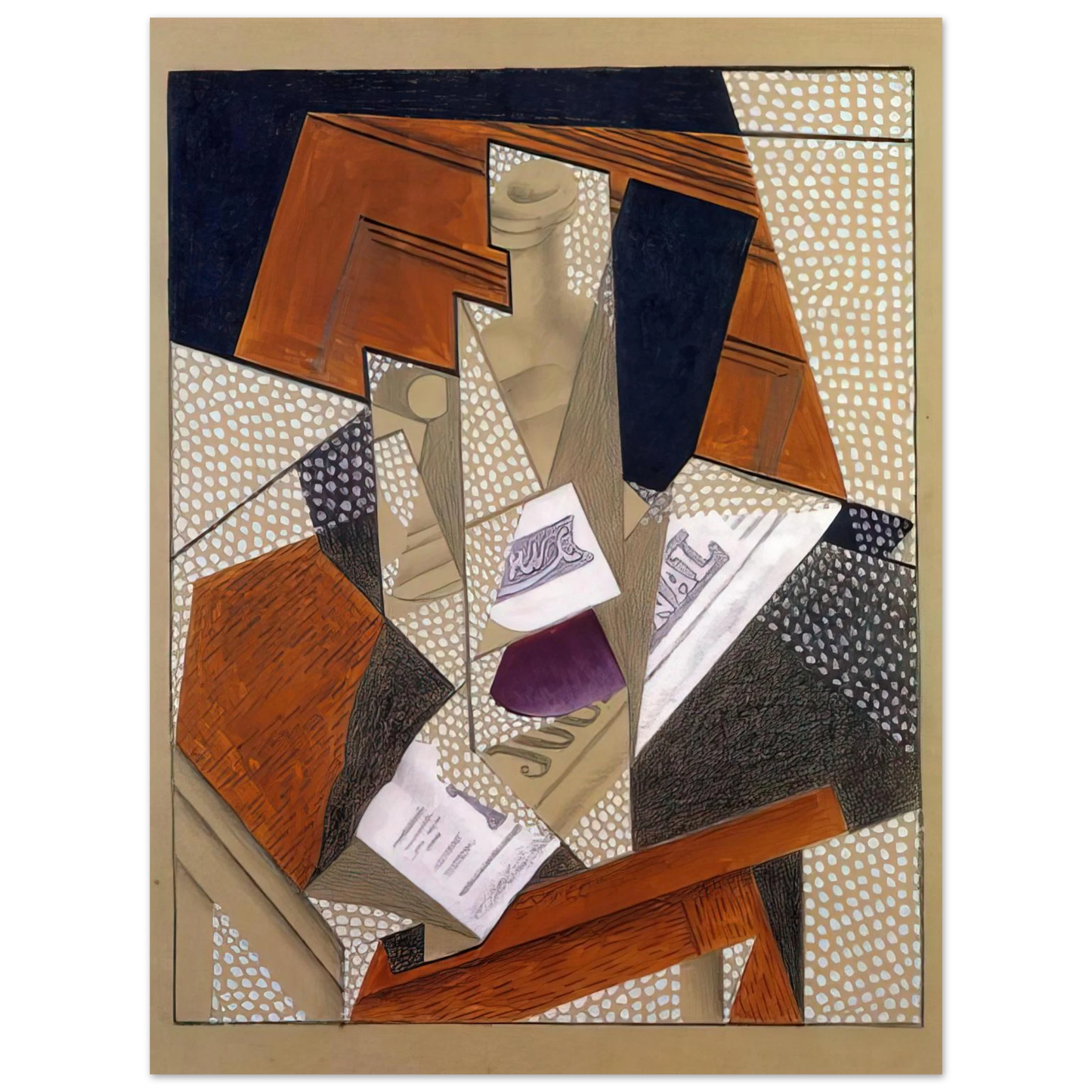 Juan Gris - BOTTLE  75x100 cm / 30x40inches Fine Art Poster