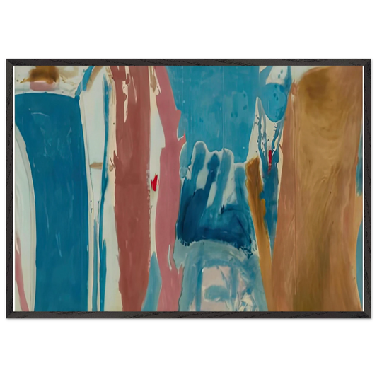 Open Wall 1953- - Helen Frankenthaler 70x100 cm / 28x40 inches Framed Art Print – Black Wooden Frame