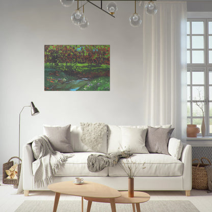 Green Pool - Post-Impressionism - Frank Johnston Brushed Aluminum Print - 70x100 cm / 28x40 inches | Frank Johnston Aluminum Print | Frank Johnston Prints