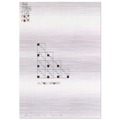 AUTODISPORSI 1975 - Alighiero Boetti Brushed Aluminum Print - 70x100 cm / 28x40 inches | Alighiero Boetti Aluminum Print | Alighiero Boetti Prints