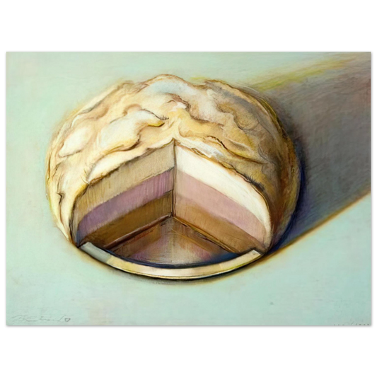Wayne Thiebaud - Neapolitan Meringue - 1999 Wall Art - 21x29.7 cm / 8x12" - Fine Art Poster - -