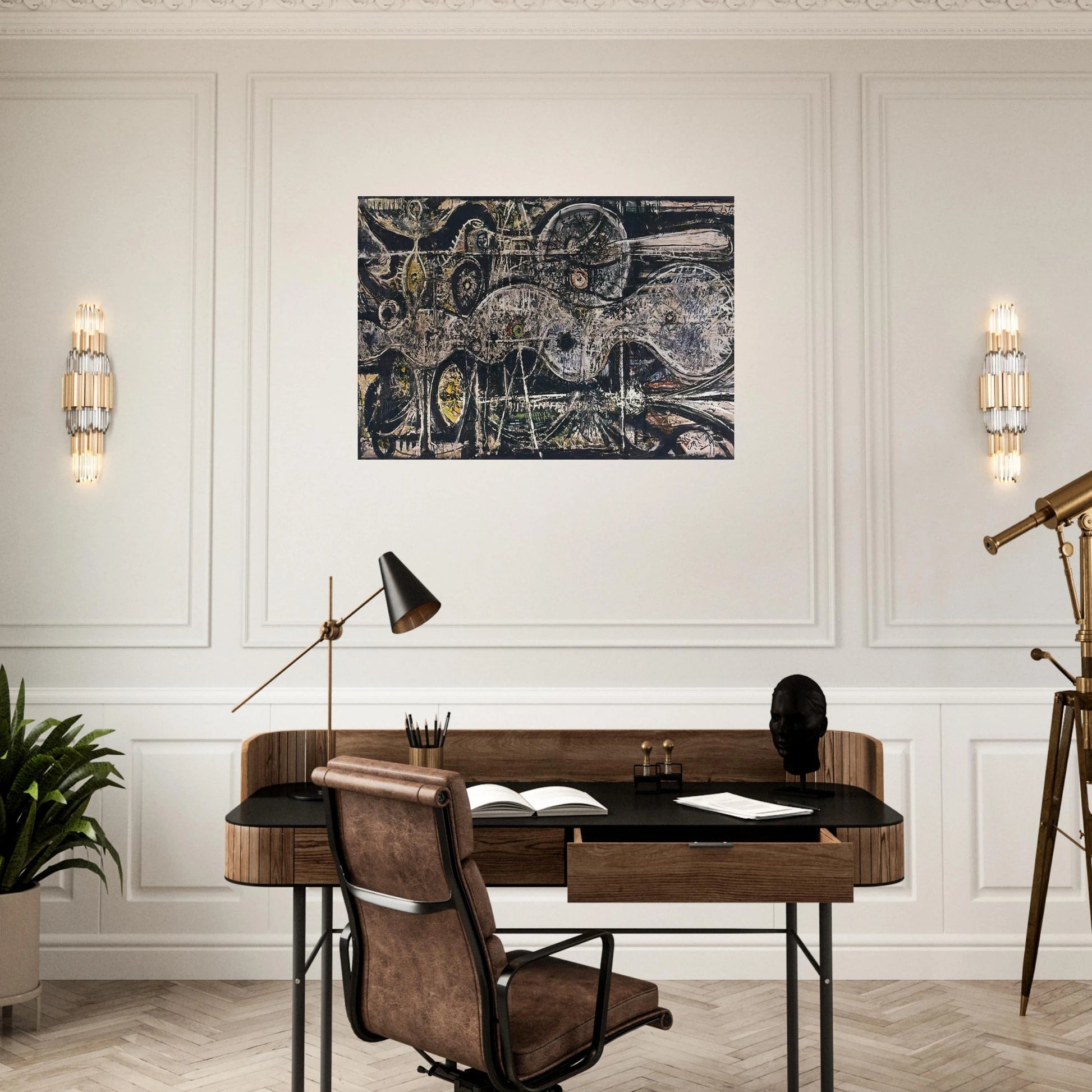 Undulation - 1942 - Richard Pousette-Dart Brushed Aluminum Print - 70x100 cm / 28x40 inches | Richard Pousette-Dart Aluminum Print | Richard Pousette-Dart Prints