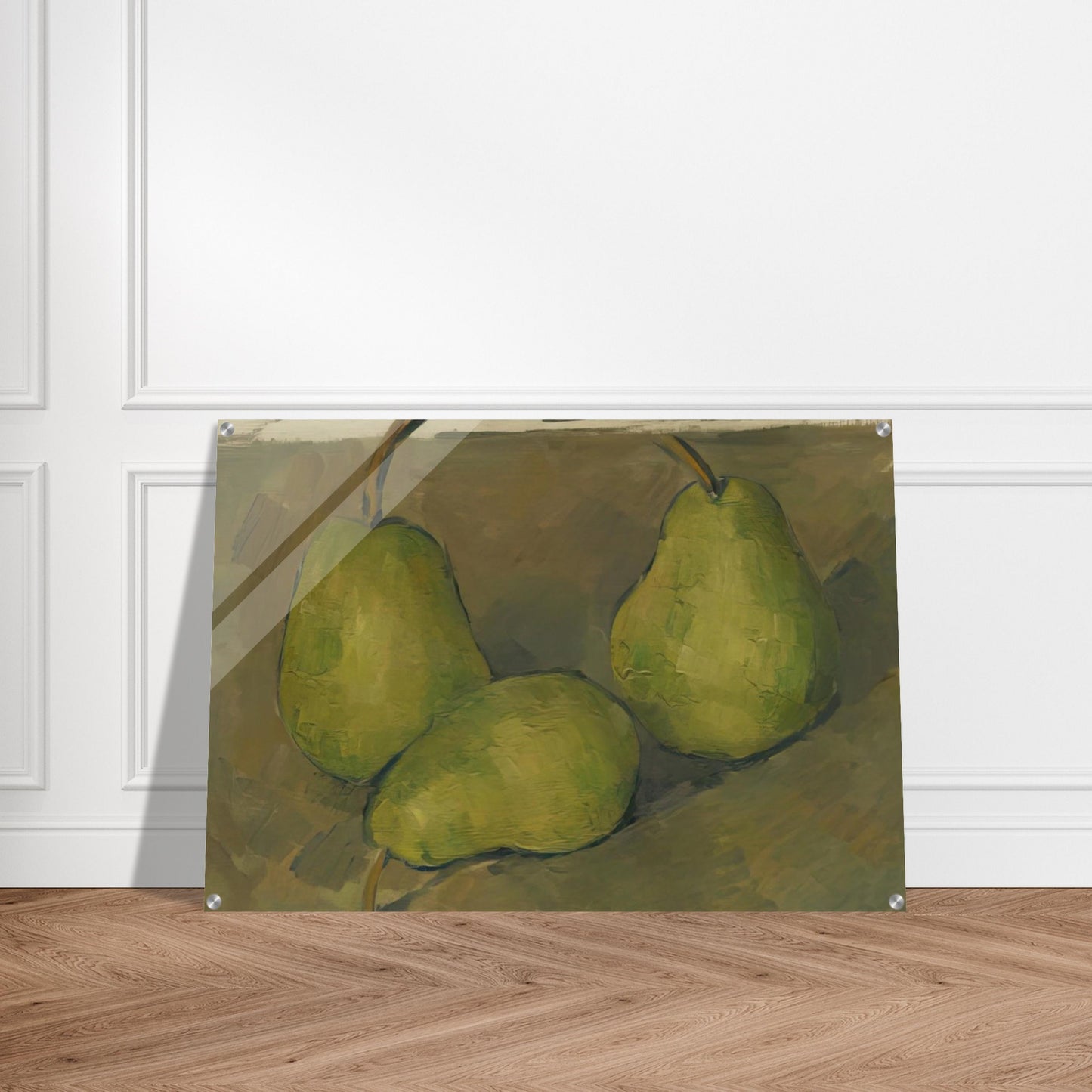 Three Pears - Paul Cézanne Acrylic Print - 70x100 cm / 28x40″ inches | Paul Cézanne Wall Art | Paul Cézanne Prints