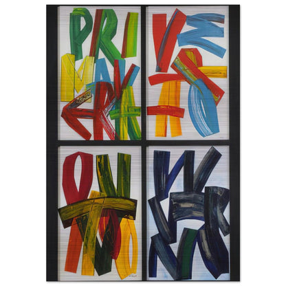 Four Seasons - 1989 - Joao Vieira Brushed Aluminum Print - 70x100 cm / 28x40 inches | Joao Vieira Aluminum Print | Joao Vieira Prints