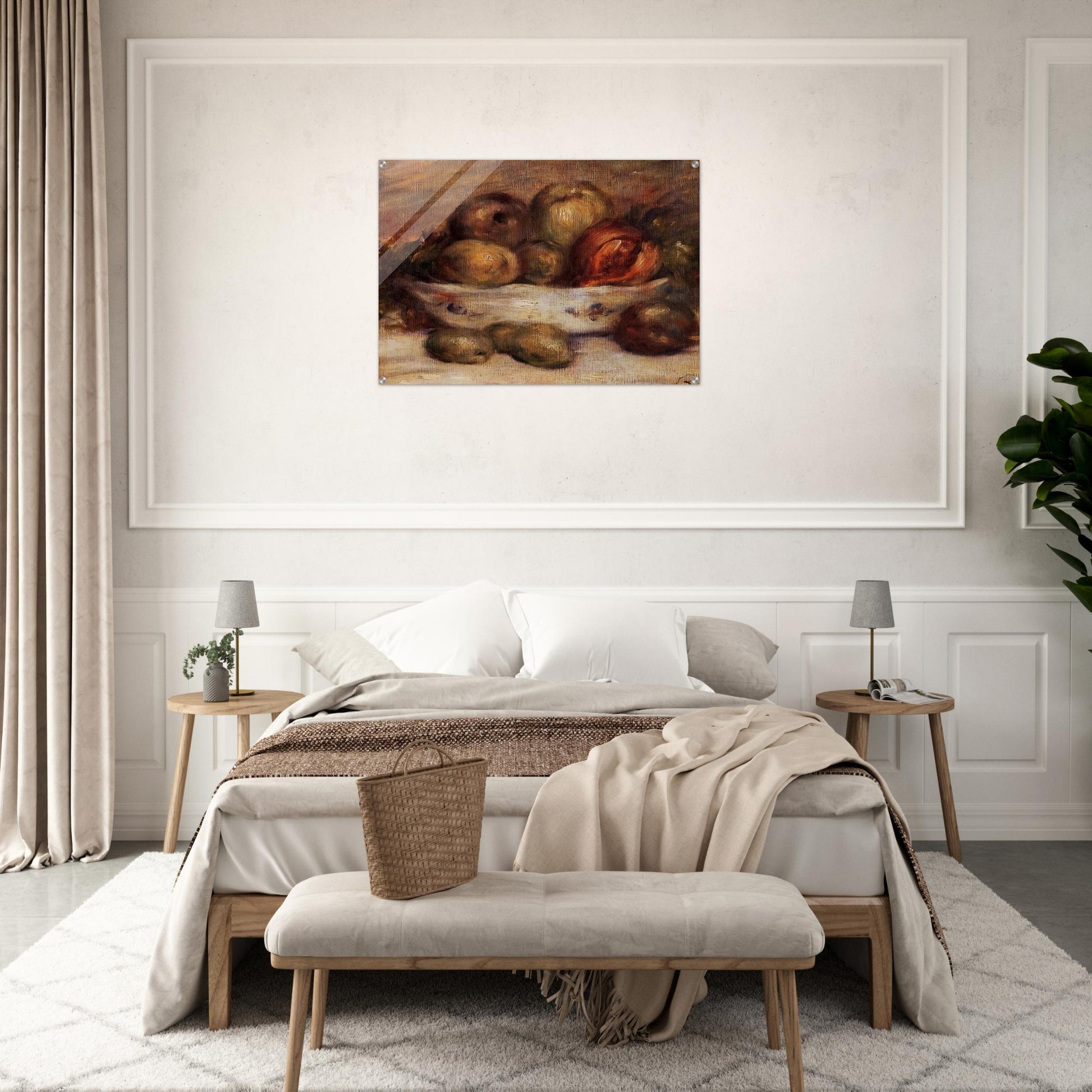Still Life with Fruit - Pierre-Auguste Renoir Acrylic Print - 70x100 cm / 28x40″ inches