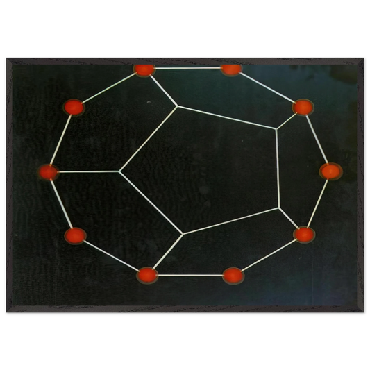 PENTAGONAL SARDANA 1 - Salvador Dali 70x100 cm / 28x40 inches Framed Art Print – Black Wooden Frame