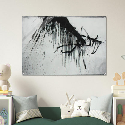 NIGHT IN THE HOTEL ABSTRACT IN BLACK AND WHITE - Salvador Dali Acrylic Print - 70x100 cm / 28x40″ inches