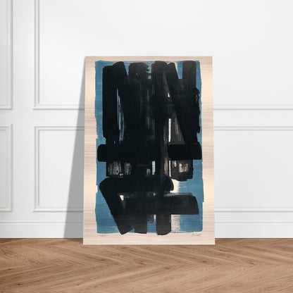 Lithographie No. 5 - 1957 - Pierre Soulages Brushed Aluminum Print - 70x100 cm / 28x40 inches | Pierre Soulages Aluminum Print | Pierre Soulages Prints