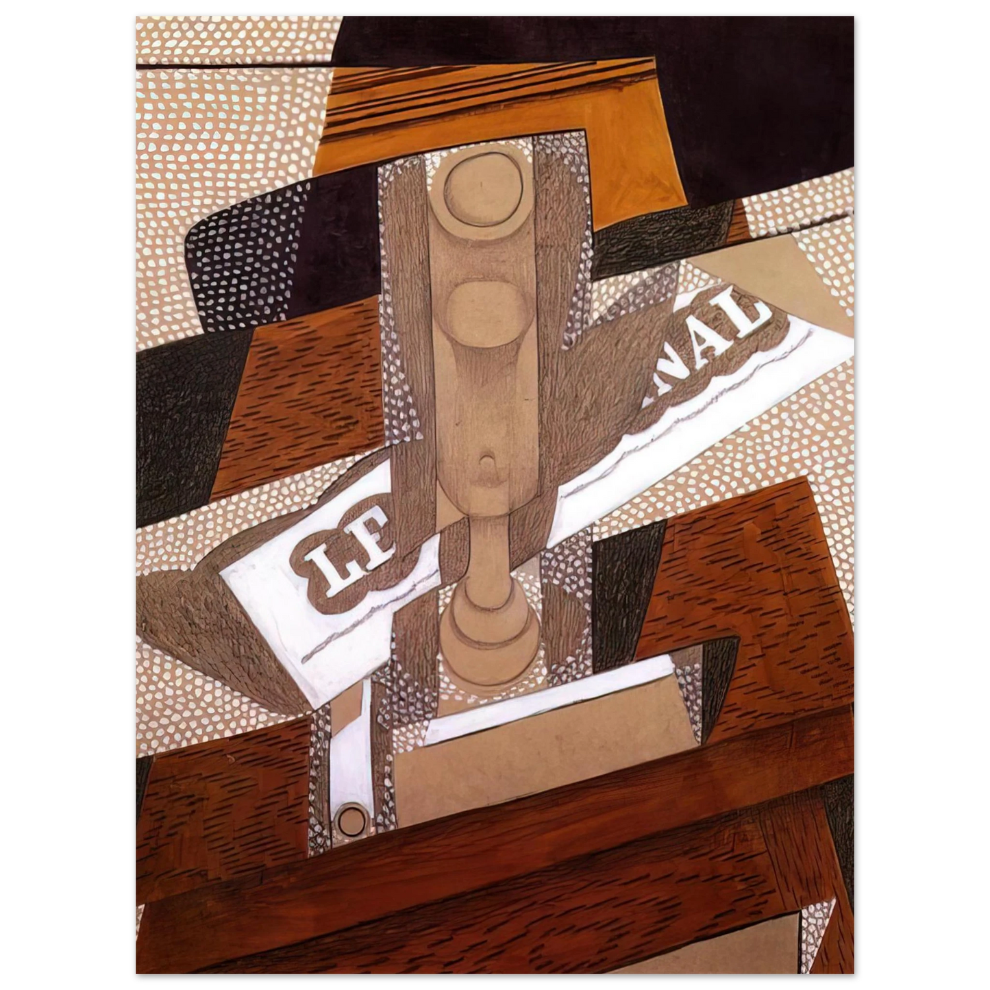 Juan Gris - THE PIPE 1916  75x100 cm / 30x40inches Fine Art Poster