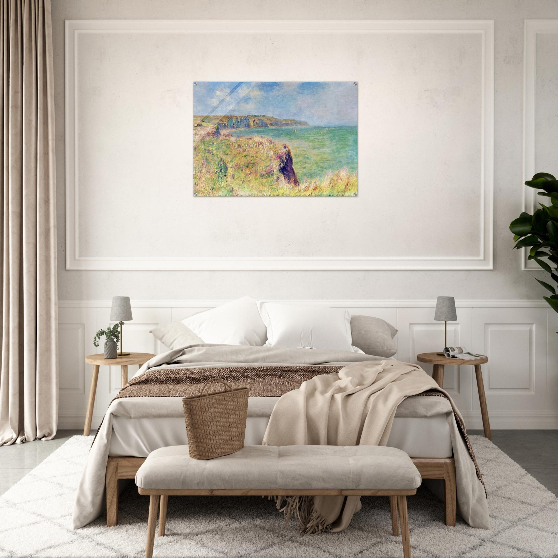 Edge of the Cliff at Pourville - claude monet Acrylic Print - 70x100 cm / 28x40″ inches