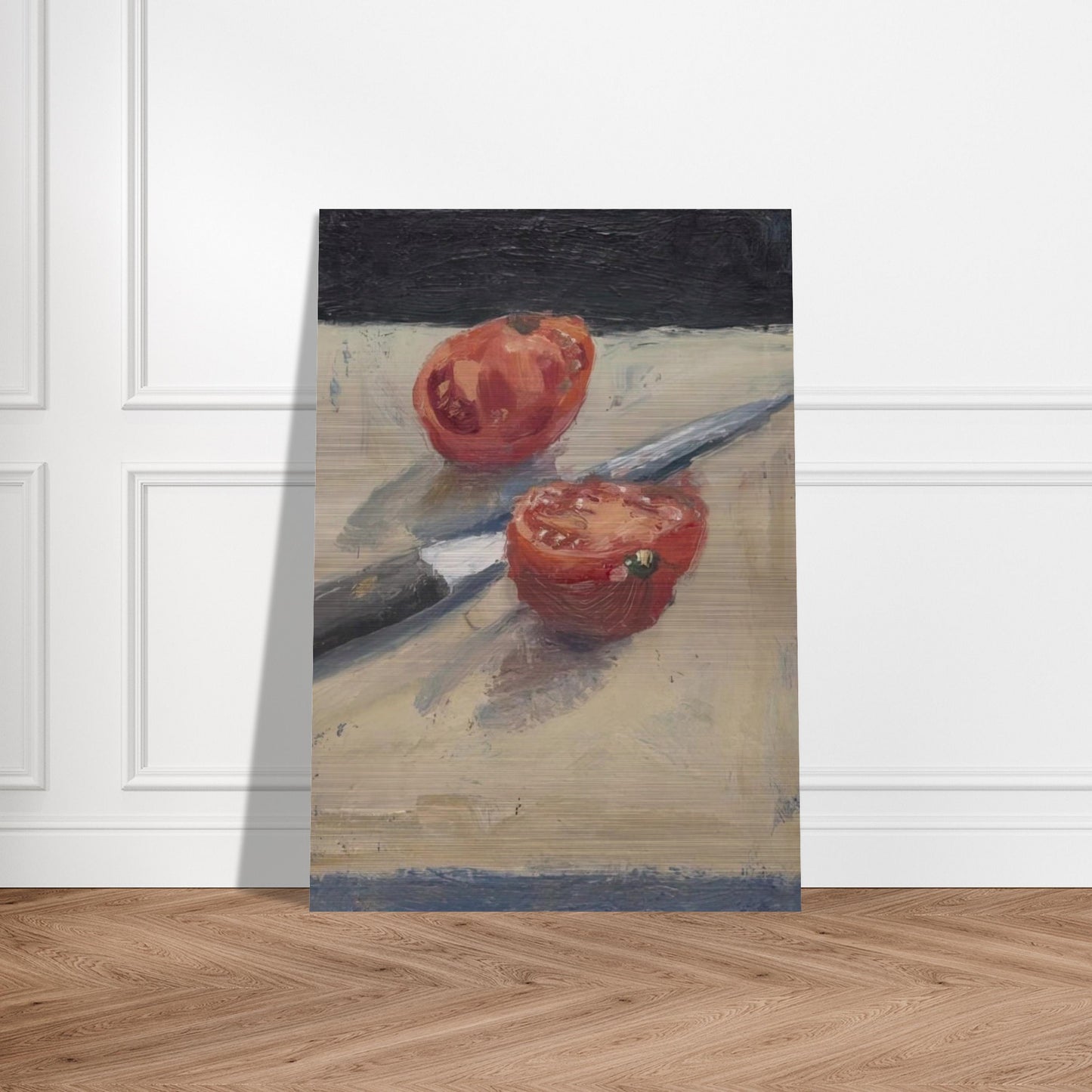 Knife  Tomato I - Richard Diebenkorn Brushed Aluminum Print - 70x100 cm / 28x40 inches | Richard Diebenkorn Aluminum Print | Richard Diebenkorn Prints