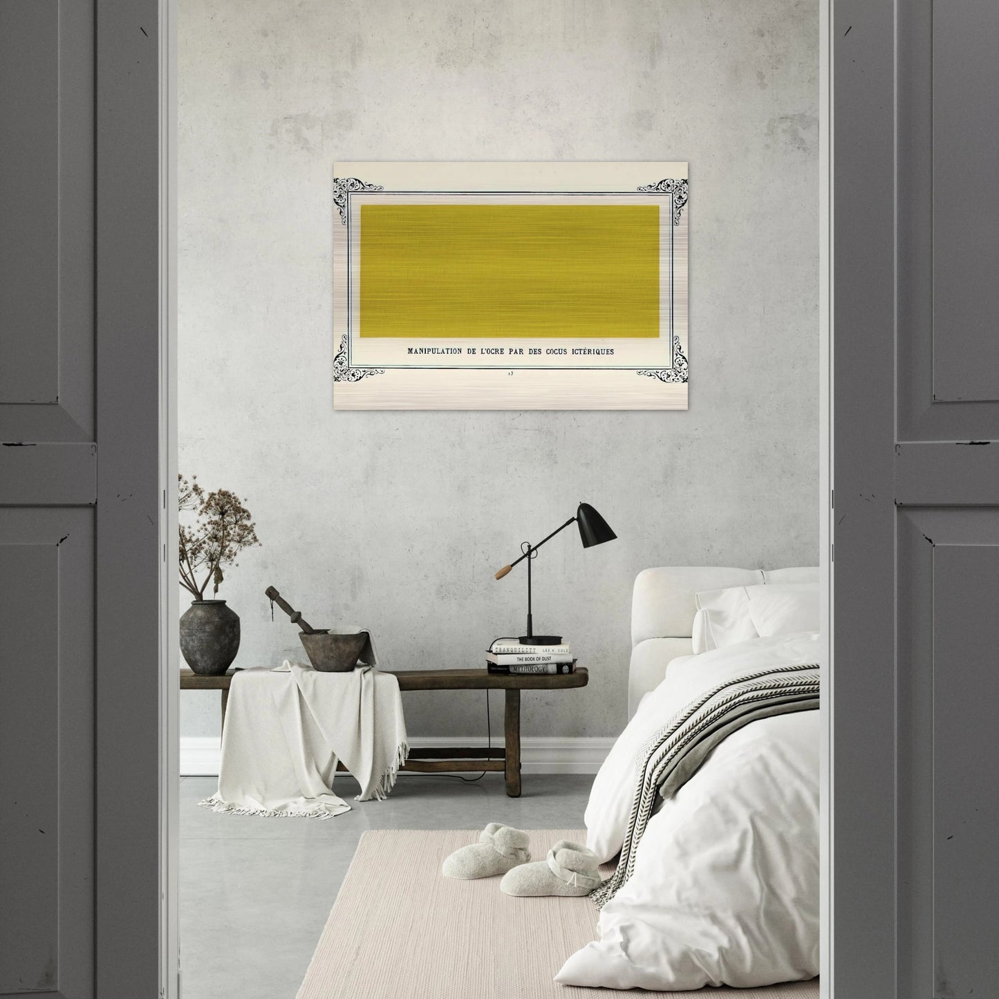 Jaundiced Cuckolds Handling Ochre - Alphonse Allais Brushed Aluminum Print - 70x100 cm / 28x40 inches | Alphonse Allais Aluminum Print | Alphonse Allais Prints