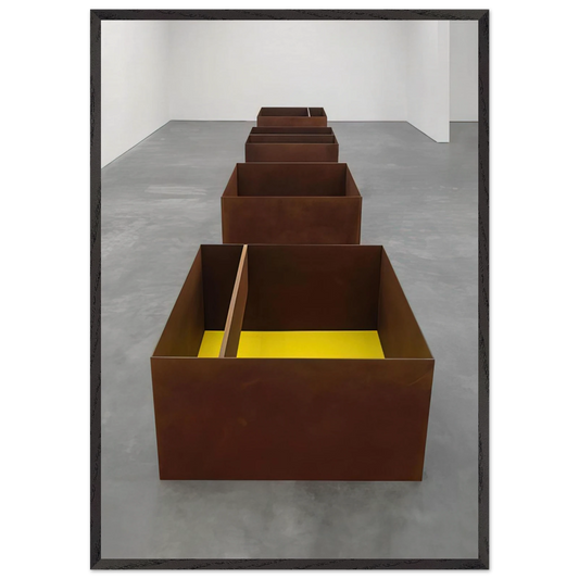 Untitled JUDDO0511-JUDDO0514 - 1989 - Donald Judd 70x100 cm / 28x40 inches Framed Art Print – Black Wooden Frame