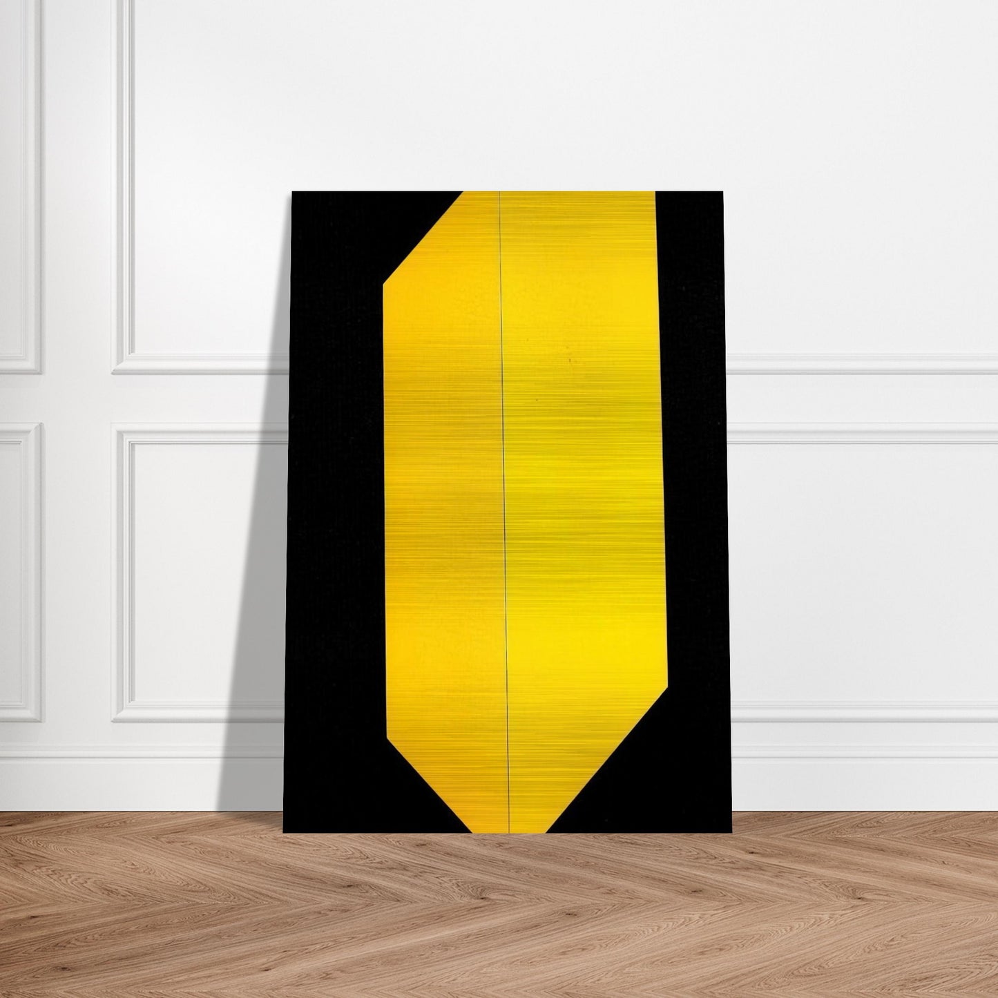 Black and Yellow - 2009 - Carmen Herrera Brushed Aluminum Print - 70x100 cm / 28x40 inches | Carmen Herrera Aluminum Print | Carmen Herrera Prints
