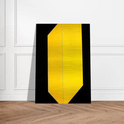 Black and Yellow - 2009 - Carmen Herrera Brushed Aluminum Print - 70x100 cm / 28x40 inches | Carmen Herrera Aluminum Print | Carmen Herrera Prints