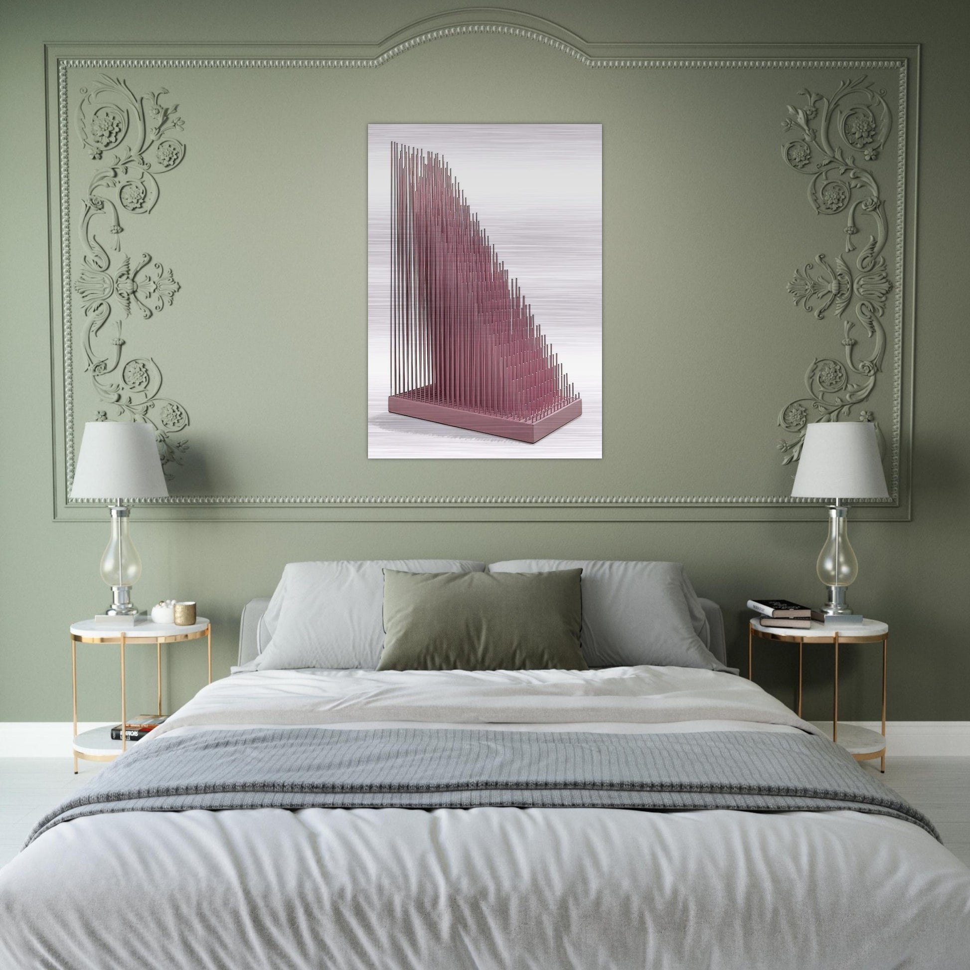 PROGRESION ROSA - Jesus Rafael Soto Brushed Aluminum Print - 70x100 cm / 28x40 inches | Jesus Rafael Soto Aluminum Print | Jesus Rafael Soto Prints