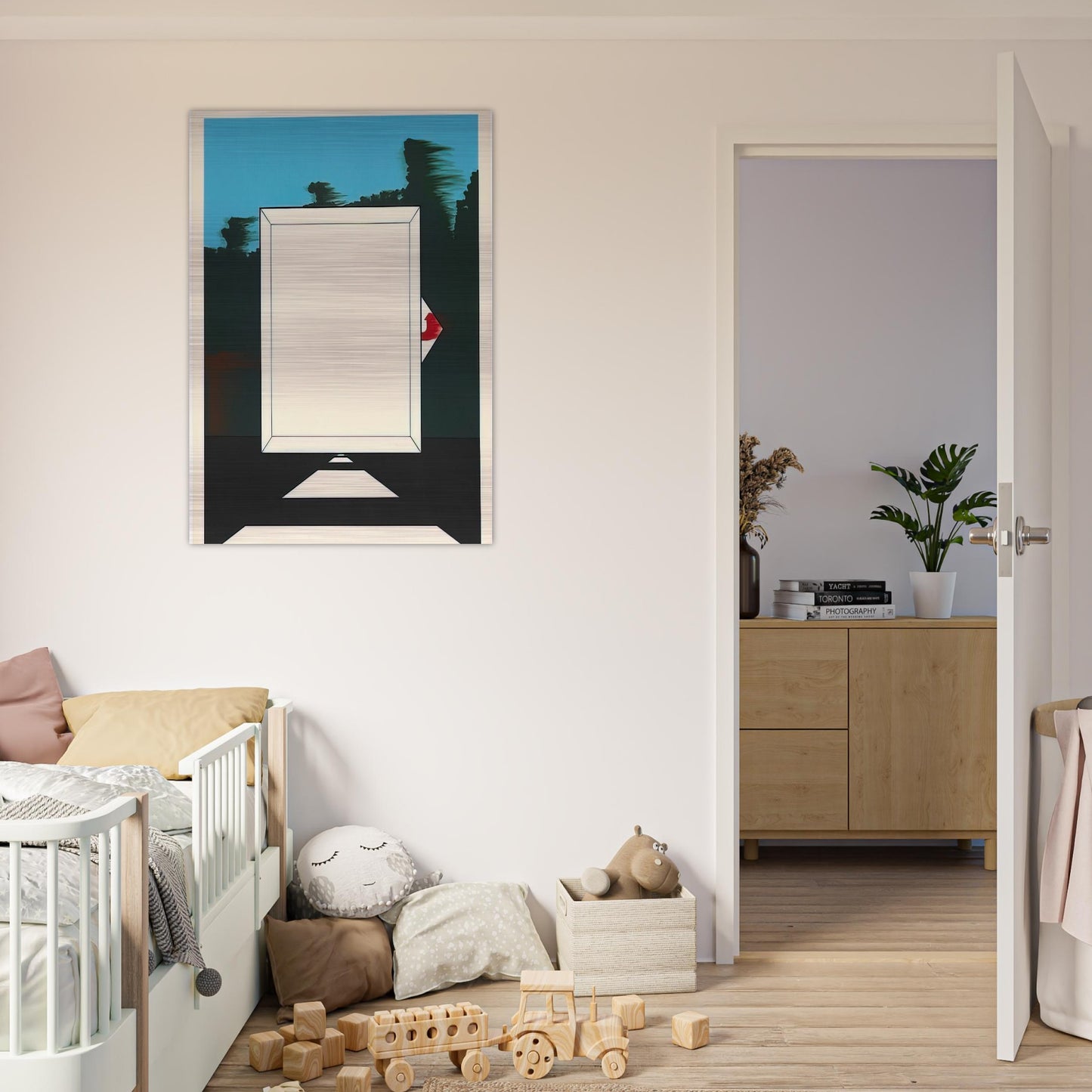 Untitled - 1966 - Allan D Arcangelo Brushed Aluminum Print - 70x100 cm / 28x40 inches | Allan D Arcangelo Aluminum Print | Allan D Arcangelo Prints