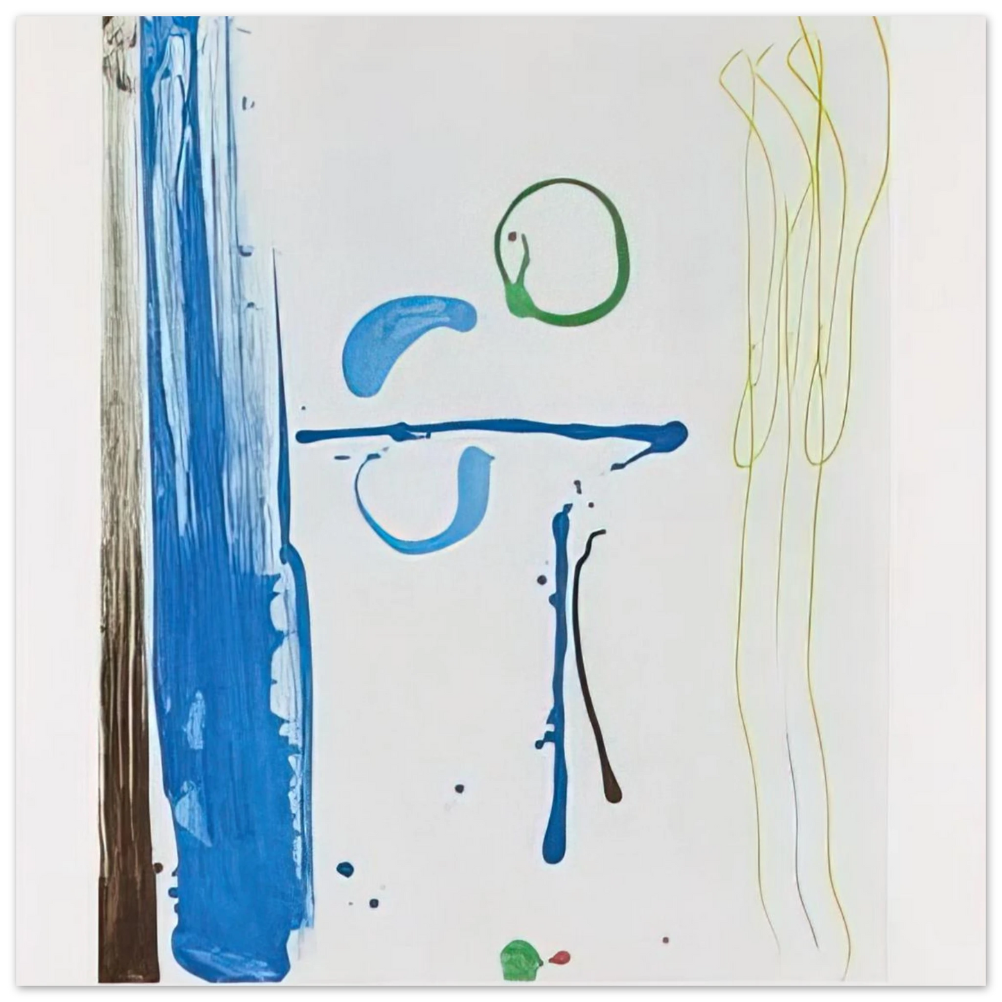Helen Frankenthaler - Sunshine After Rain - 1987 Wall art - 28x43  cm / XL (11x17 inches) - Premium Wooden Framed Poster With Fine Art Paper-canvas - Wood frame
