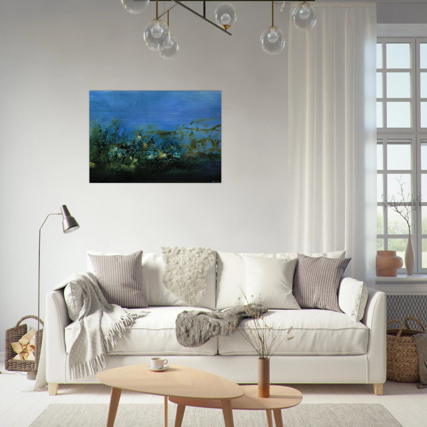 14 10 2002 2002 - Zao Wou-Ki Brushed Aluminum Print - 70x100 cm / 28x40 inches | Zao Wou-Ki Aluminum Print | Zao Wou-Ki Prints