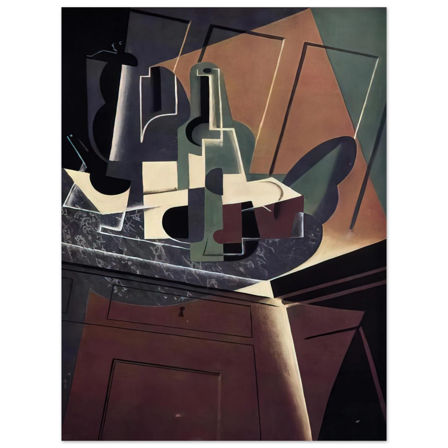 Juan Gris - THE SIDEBOARD 1917  75x100 cm / 30x40inches Fine Art Poster