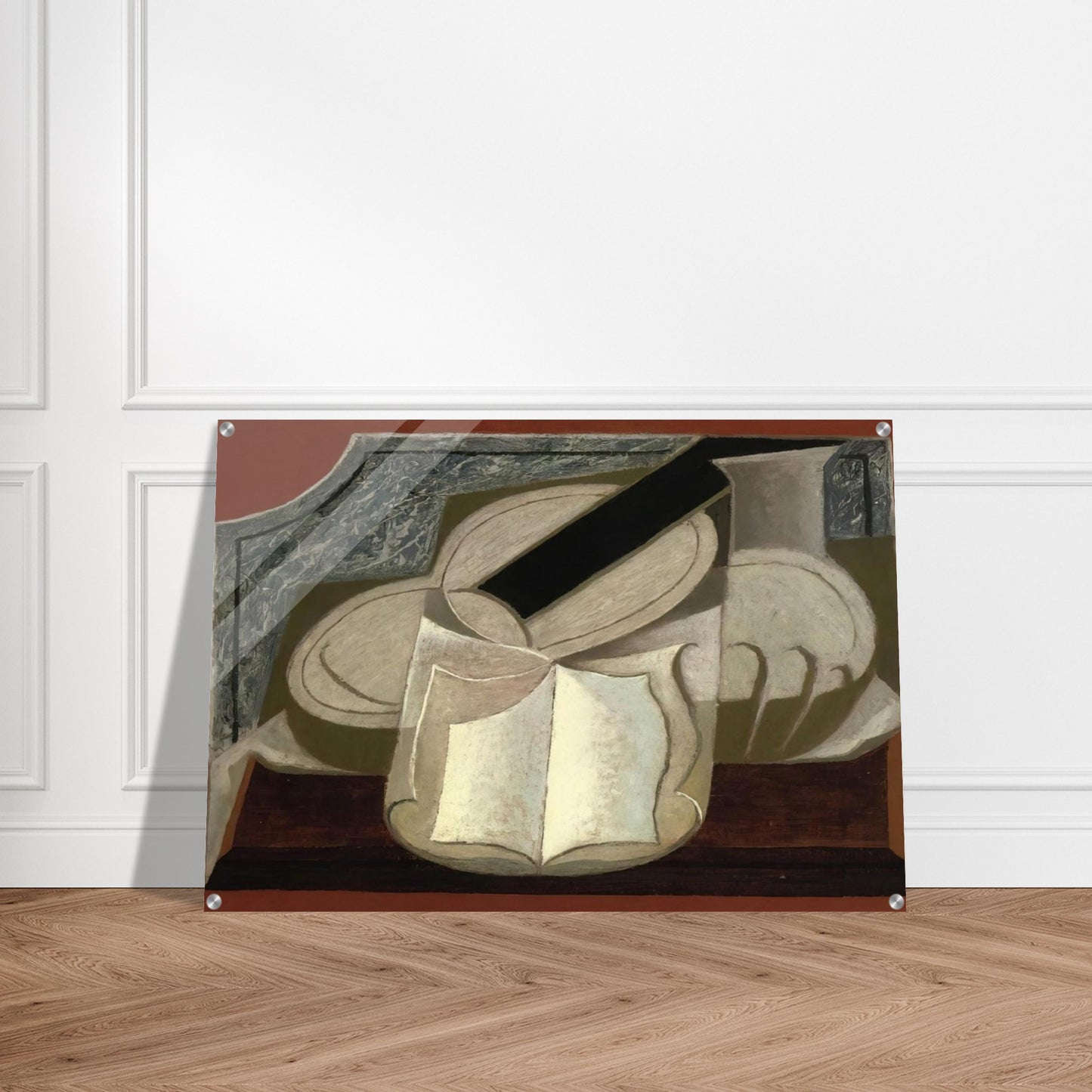 BOOK AND GUITAR 1925 - Juan Gris Acrylic Print - 70x100 cm / 28x40″ inches | Juan Gris Wall Art | Juan Gris Prints