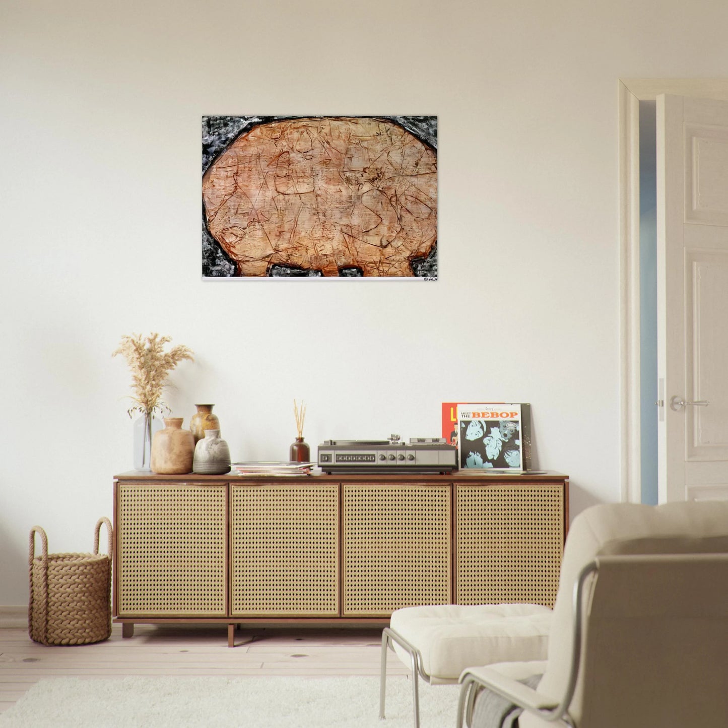 TABLE CORAIL - Jean Dubuffet Brushed Aluminum Print - 70x100 cm / 28x40 inches | Jean Dubuffet Aluminum Print | Jean Dubuffet Prints