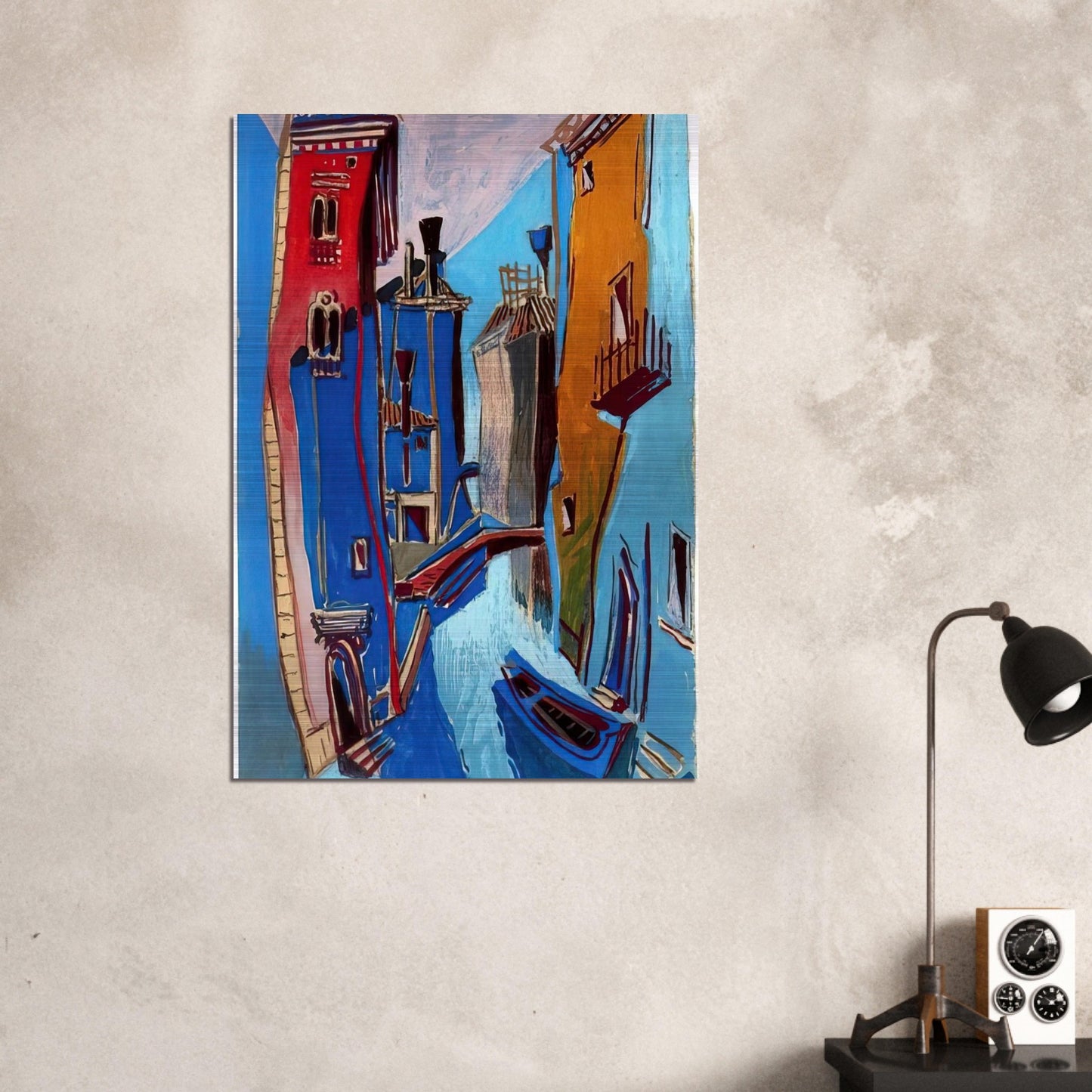 VENICE 1948 - Enrico Prampolini Brushed Aluminum Print - 70x100 cm / 28x40 inches | Enrico Prampolini Aluminum Print | Enrico Prampolini Prints