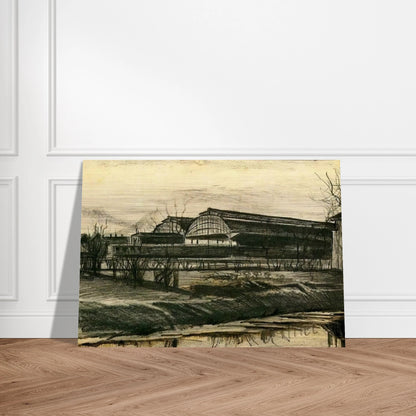 Station in The Hague - Vincent van Gogh Brushed Aluminum Print - 70x100 cm / 28x40 inches | Vincent van Gogh Aluminum Print | Vincent van Gogh Prints