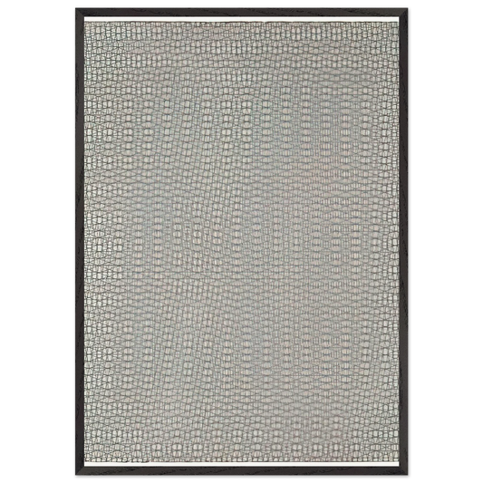 3 grillages superposes 0 15 -15 - 1959 - Francois Morellet 70x100 cm / 28x40 inches Framed Art Print – Black Wooden Frame