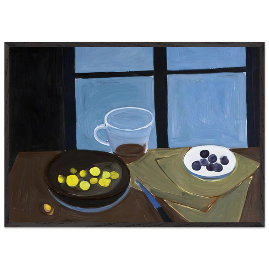 Still Life - 1949 - William Scott 70x100 cm / 28x40 inches Framed Art Print – Black Wooden Frame