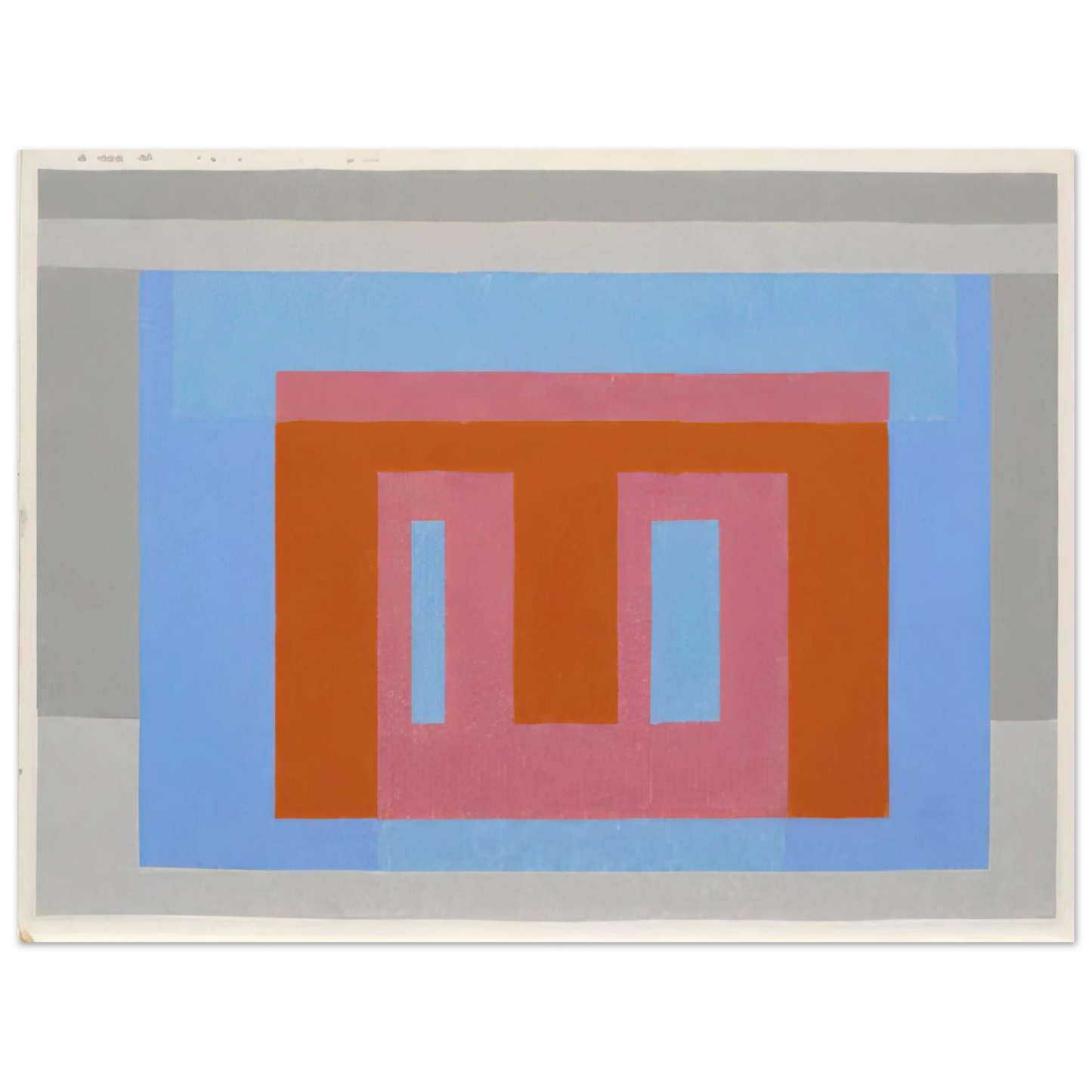 Josef Albers - ADOBE VARIANT LUMINOUS DAY 1952  75x100 cm / 30x40inches Fine Art Poster