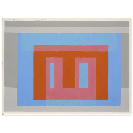 Josef Albers - ADOBE VARIANT LUMINOUS DAY 1952  75x100 cm / 30x40inches Fine Art Poster