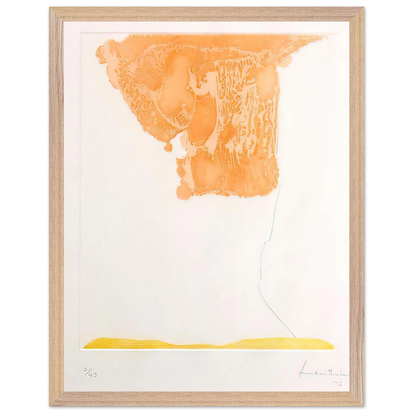 Helen Frankenthaler - Pranzo Italiano - 1973 Wall art - 30x40 cm / 12x16 inches - Premium Wooden Framed Poster With Fine Art Paper-canvas - White frame