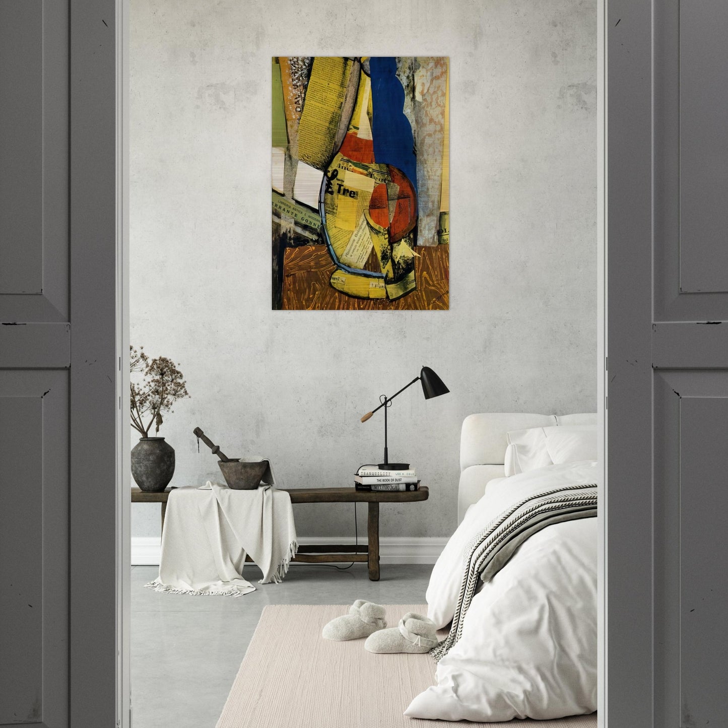 FIASCO E BICCHIERE - Carlo Carra Brushed Aluminum Print - 70x100 cm / 28x40 inches | Carlo Carra Aluminum Print | Carlo Carra Prints