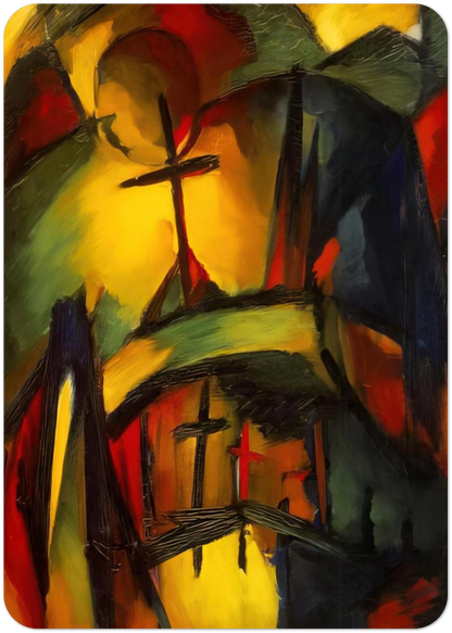 MOUNTAIN GRAVEYARD 1919 By Kurt Schwitters Pack of 10 Post Cards | Kurt Schwitters Post Cards | A6 (10.5 x 14.8 cm) - 4.1 x 5.8 inches