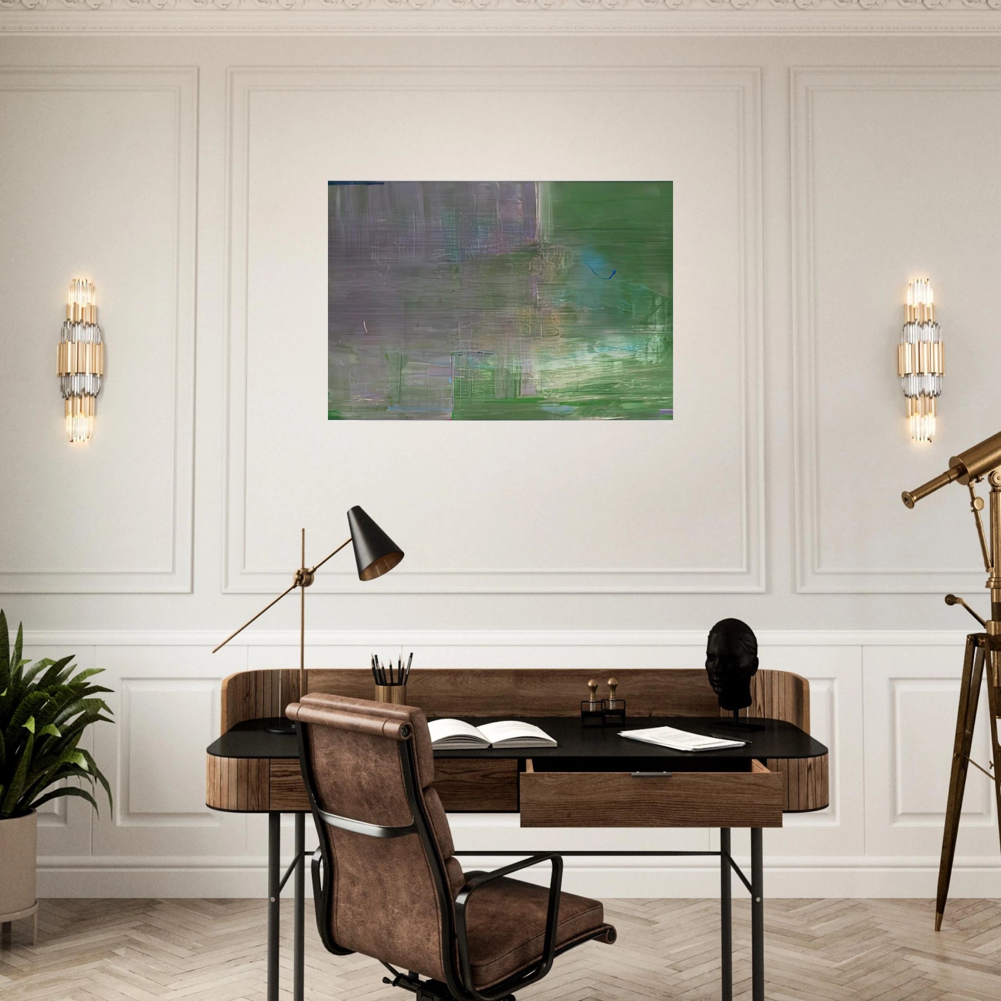 Claude's Message, 1976- - Helen Frankenthaler Brushed Aluminum Print - 70x100 cm / 28x40 inches | Helen Frankenthaler Aluminum Print | Helen Frankenthaler Prints