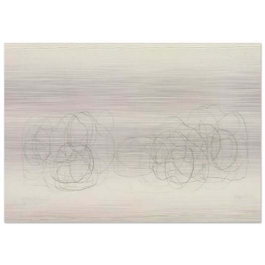 7R15 Where R=Ryoanji - 1983 - John Cage Brushed Aluminum Print - 70x100 cm / 28x40 inches | John Cage Aluminum Print | John Cage Prints