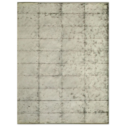 Brice Marden - Untitled Black and Cream Grid - 1964  75x100 cm / 30x40inches Fine Art Poster