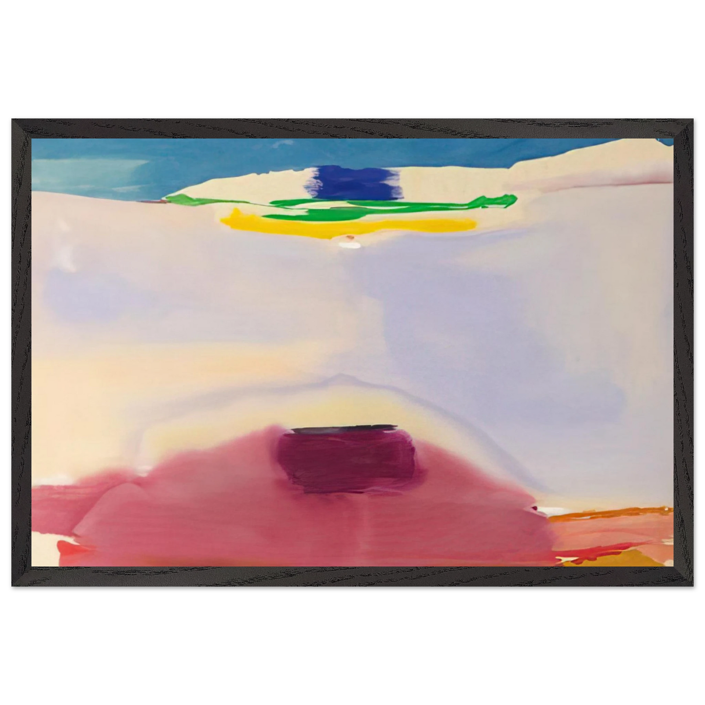 Helen Frankenthaler - Leveling - 1973 Wall art - A2 (42 x 59.4  cm) - Premium Wooden Framed Poster With Fine Art Paper-canvas - Wood frame