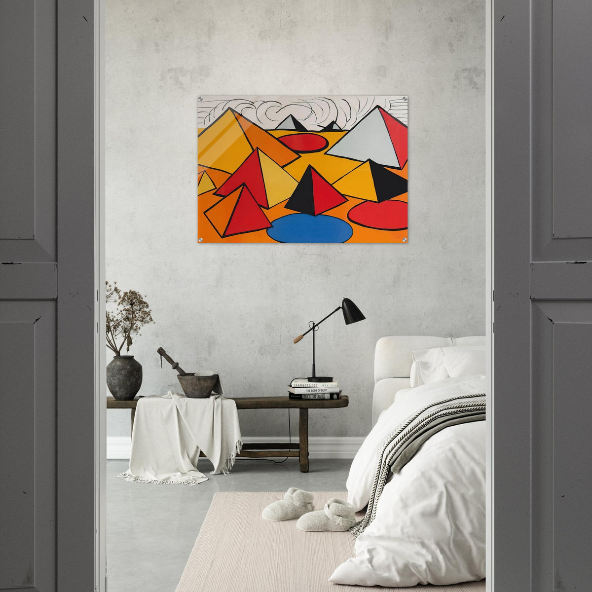 PRYAMIDS AND CLOUDS 1970 - Alexander Calder Acrylic Print - 70x100 cm / 28x40″ inches
