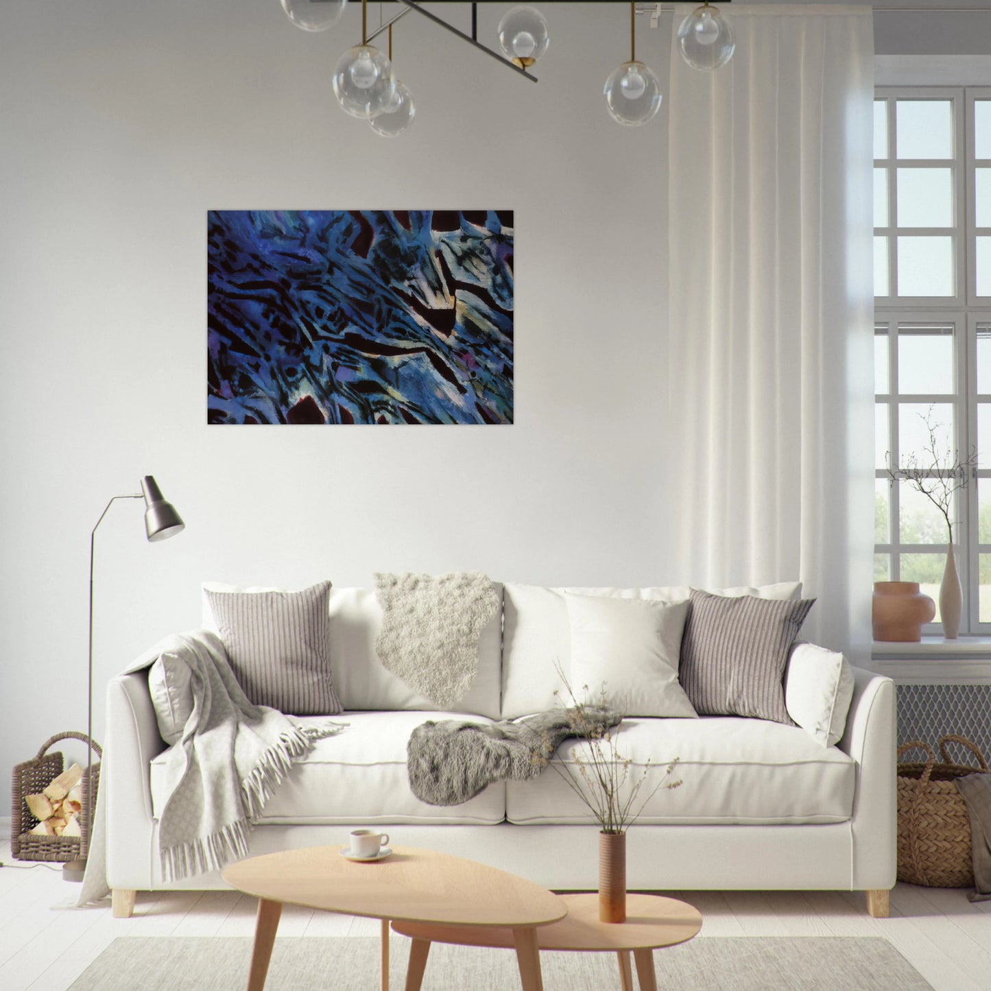 Fishes’ Sanctuary - 1969 - Alfred Manessier Brushed Aluminum Print - 70x100 cm / 28x40 inches | Alfred Manessier Aluminum Print | Alfred Manessier Prints