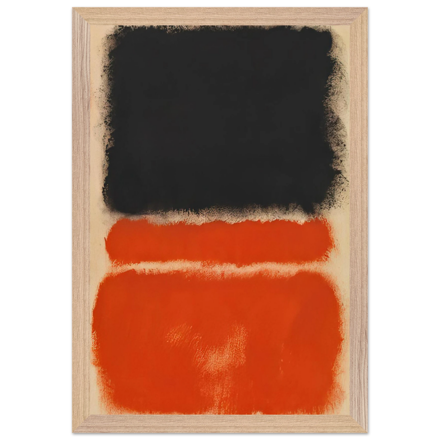 Mark Rothko - Red - 1968 Wall Art - 60x80 cm / 24x32 inches - Premium Wooden Framed Poster With Fine Art Paper - White frame