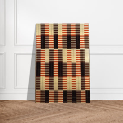 BLACK WHITE RED 1964 - Anni Albers Brushed Aluminum Print - 70x100 cm / 28x40 inches | Anni Albers Aluminum Print | Anni Albers Prints