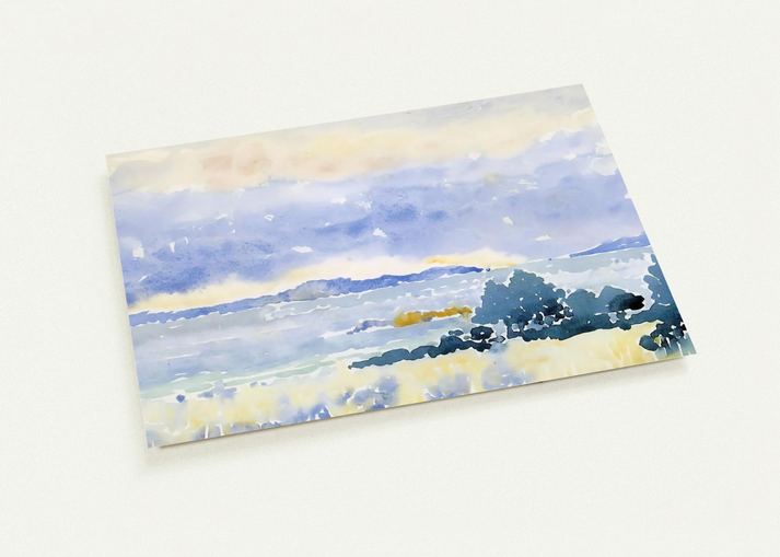Land by the Sea By Henri-Edmond Cross Pack of 10 Post Cards | Henri-Edmond Cross Post Cards | A6 (10.5 x 14.8 cm) - 4.1 x 5.8 inches