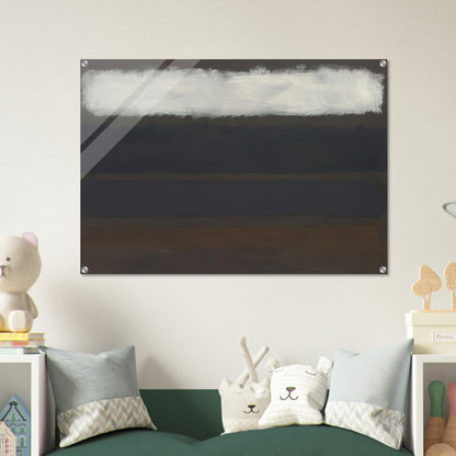 No. 14 Horizontals, White over Darks - 1961 - Mark Rothko Acrylic Print - 70x100 cm / 28x40″ inches | Mark Rothko Wall Art | Mark Rothko Prints