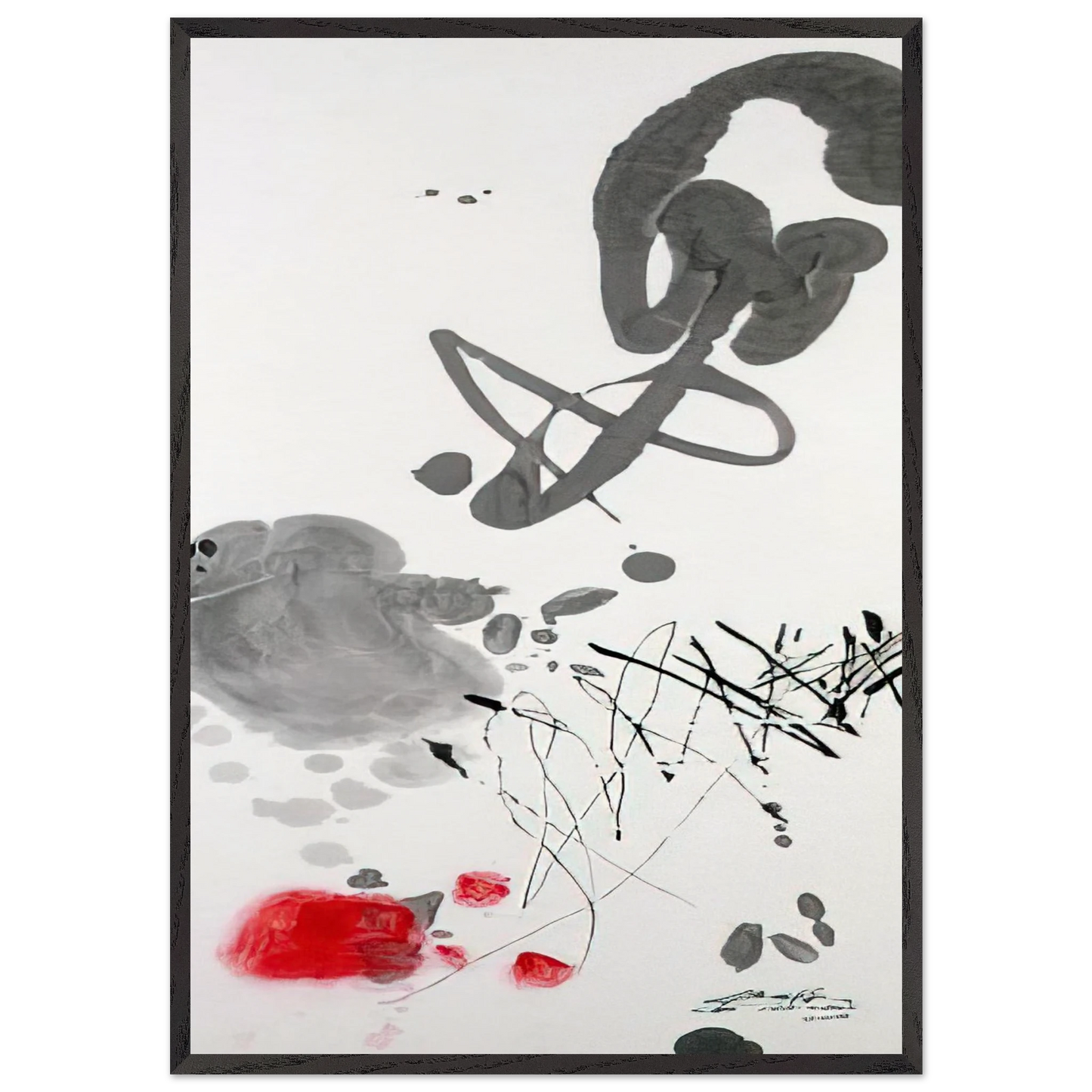 MAR 08 NO 7 2008 - Chu teh Chun 70x100 cm / 28x40 inches Framed Art Print – Black Wooden Frame