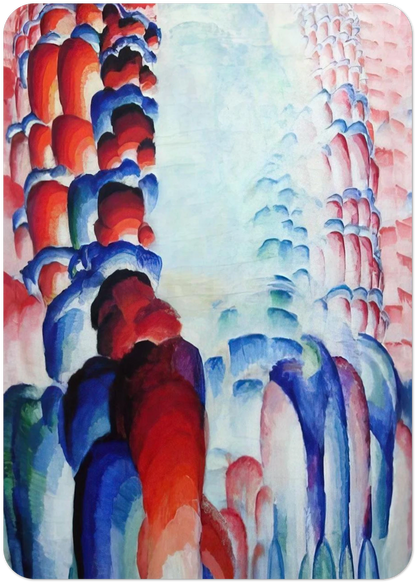 Hindu Motif, or Graduated Red By Frantisek Kupka Pack of 10 Post Cards | Frantisek Kupka Post Cards | A6 (10.5 x 14.8 cm) - 4.1 x 5.8 inches