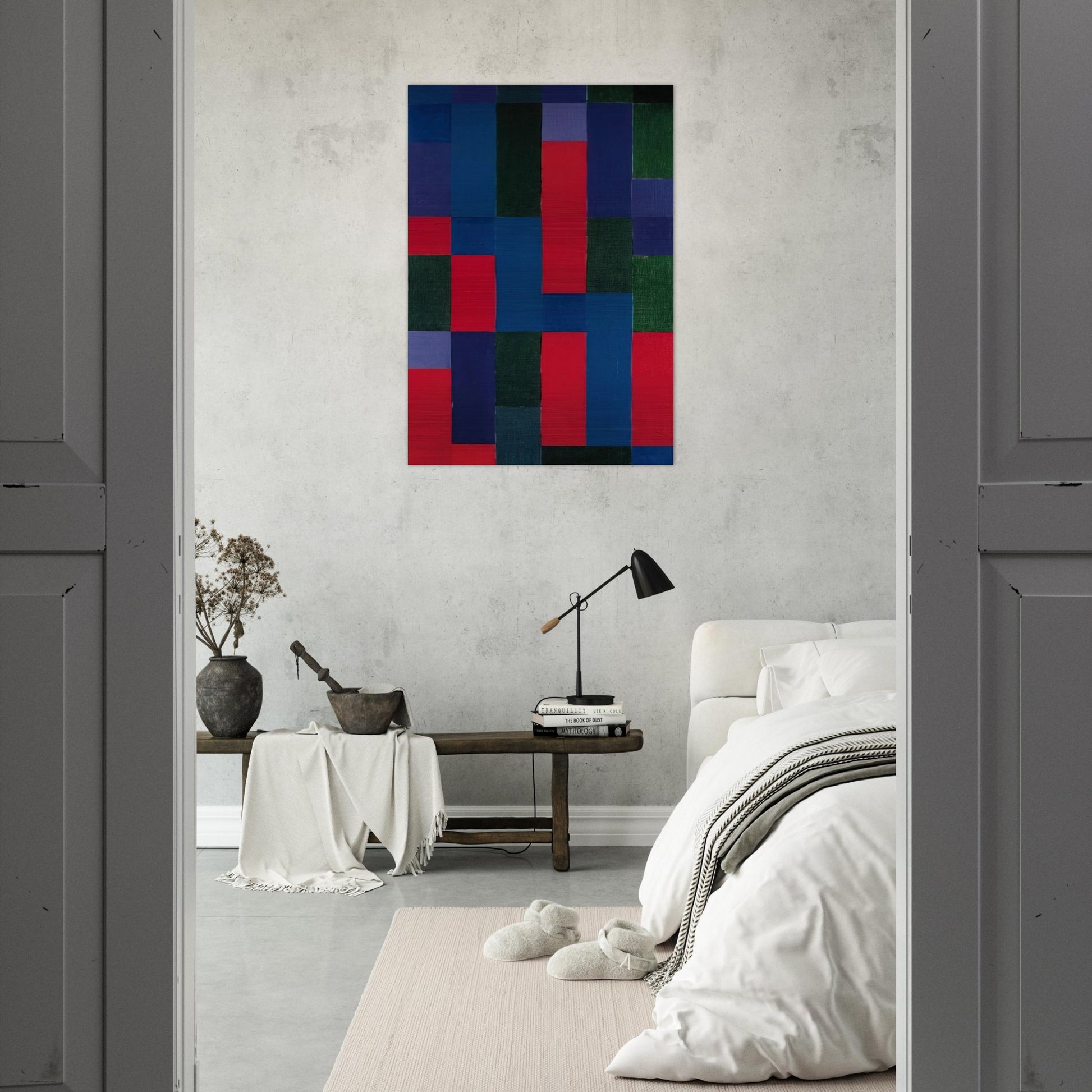 Grn-Blau-Rot - 1967 - Johannes Itten Brushed Aluminum Print - 70x100 cm / 28x40 inches | Johannes Itten Aluminum Print | Johannes Itten Prints