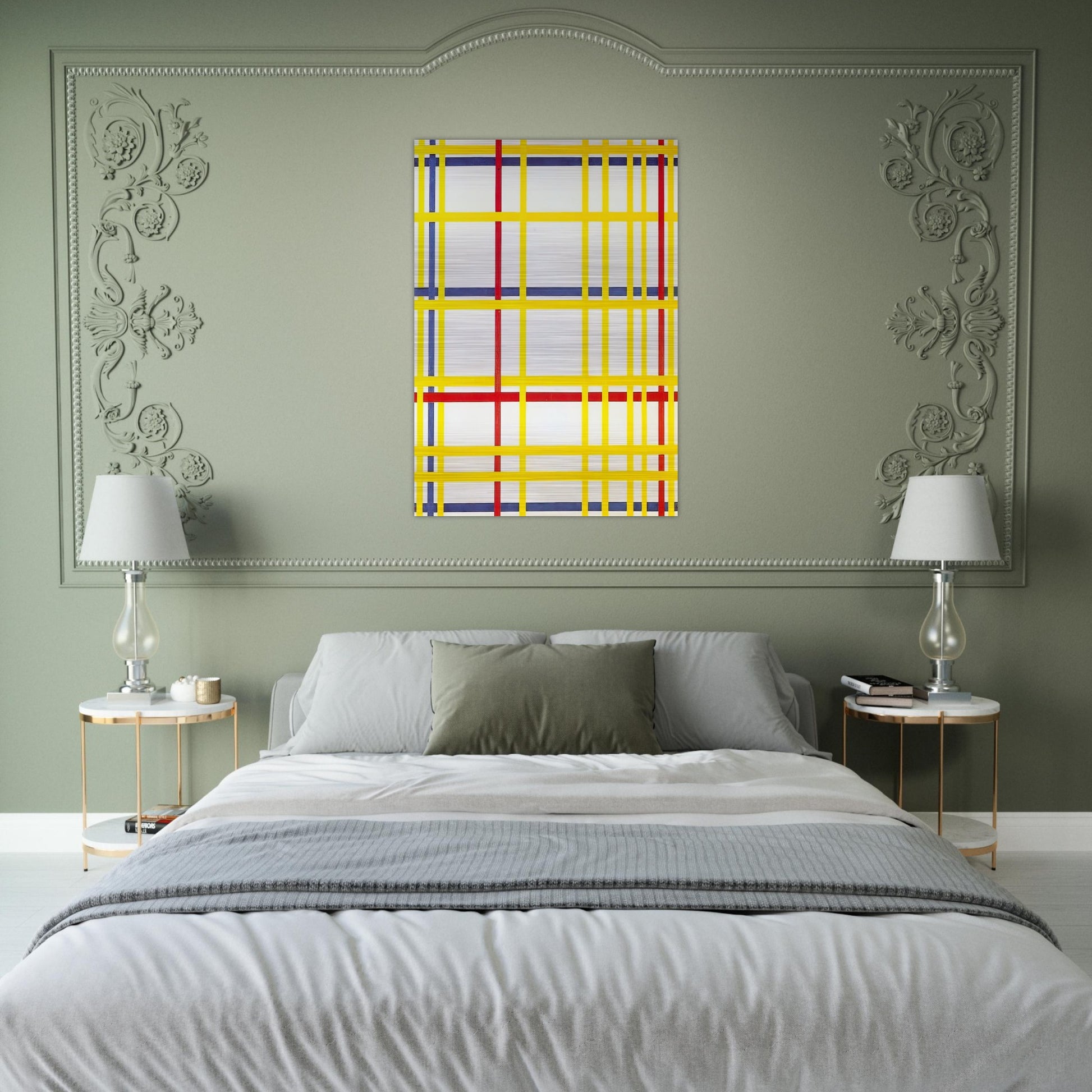 New York City I - Piet Mondrian Brushed Aluminum Print - 70x100 cm / 28x40 inches | Piet Mondrian Aluminum Print | Piet Mondrian Prints
